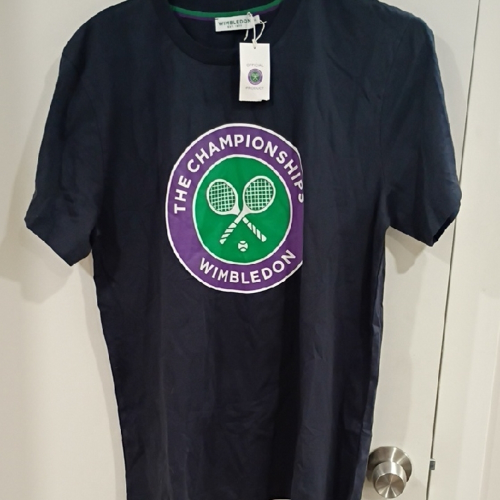 Wimbledon Dark Blue Tee with Logo